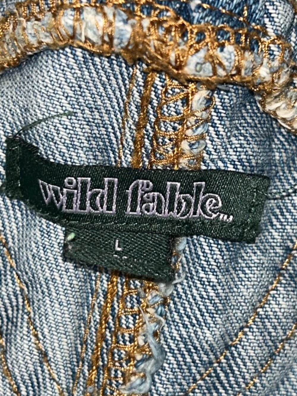 Wild Fable Shortalls L Denim Short Overalls Light Wash Distressed Raw Hem Farmer - Picture 4 of 6